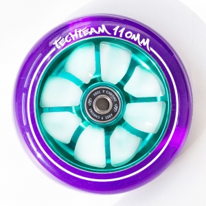 Колесо для самоката трюкового PO transparent, диаметр 110, ширина 24мм, фиолетовый