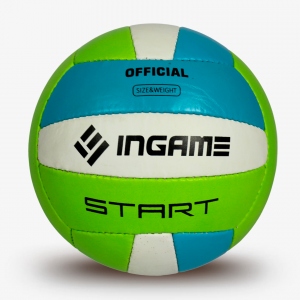 Мяч волейбольный Ingame Start цв.зеленый голубой