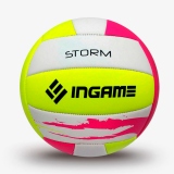 Мяч волейбольный INGAME STORM цв.розовый желтый белый