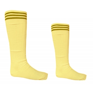 Гетры футбольные взрослые усиленные, цвет желтый, размер 41-46