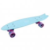 Скейтборд пластиковый Fishboard 23 sky blue 1/4