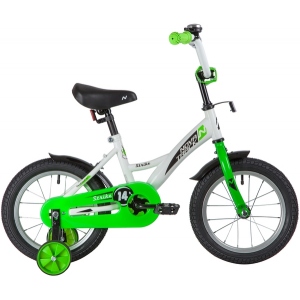 Велосипед Novatrack STRIKE, 14", цвет белый, зелёный