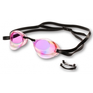 Очки для плавания Indigo Rata зеркальные стартовый сменная переносица  цв.розовый