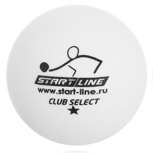 Мячи настольный теннис Start-Line Club Select 1* NEW цв.белый 6шт/упак