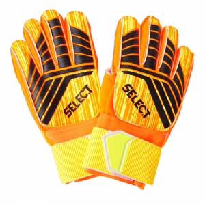 Перчатки вратарские футбольные юношеские Select оранжевый-желтый размер 8