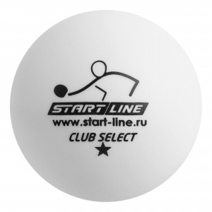 Мячи настольный теннис Start-Line Club Select 1* NEW, цвет белый, 1 штука