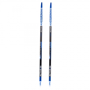Лыжи беговые дерево-пластик STC (ЦСТ), длина 195, цвет синий