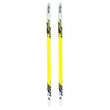 Лыжи беговые дерево-пластик STC, длина 130, Step, цвет желтый