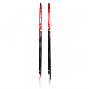 Лыжи беговые дерево-пластик STC, длина 150, Step, цвет красный