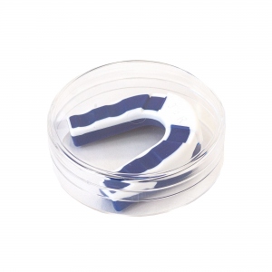 Капа 1 челюстная RSC термопластик юношеская  в контейнере цвет бело-голубой
