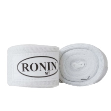 Бинты боксерские Ronin, длина 400см, ширина 5см, материал хлопок, цвет белый, в комплекте 2 штуки