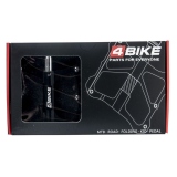 Педали 4BIKE K340, 2 пром. подшипника, 12 шипов, цвет черный для велосипеда