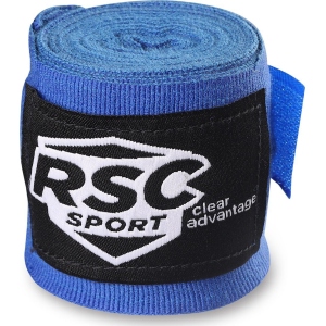 Бинт боксерский RSC, длина 2,5 м, материал хлопок, эластан, цвет синий