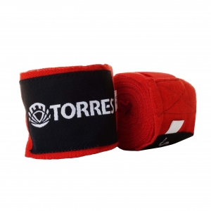 Бинт боксерский TORRES, длина 2,5м, материал хлопок, цвет красный