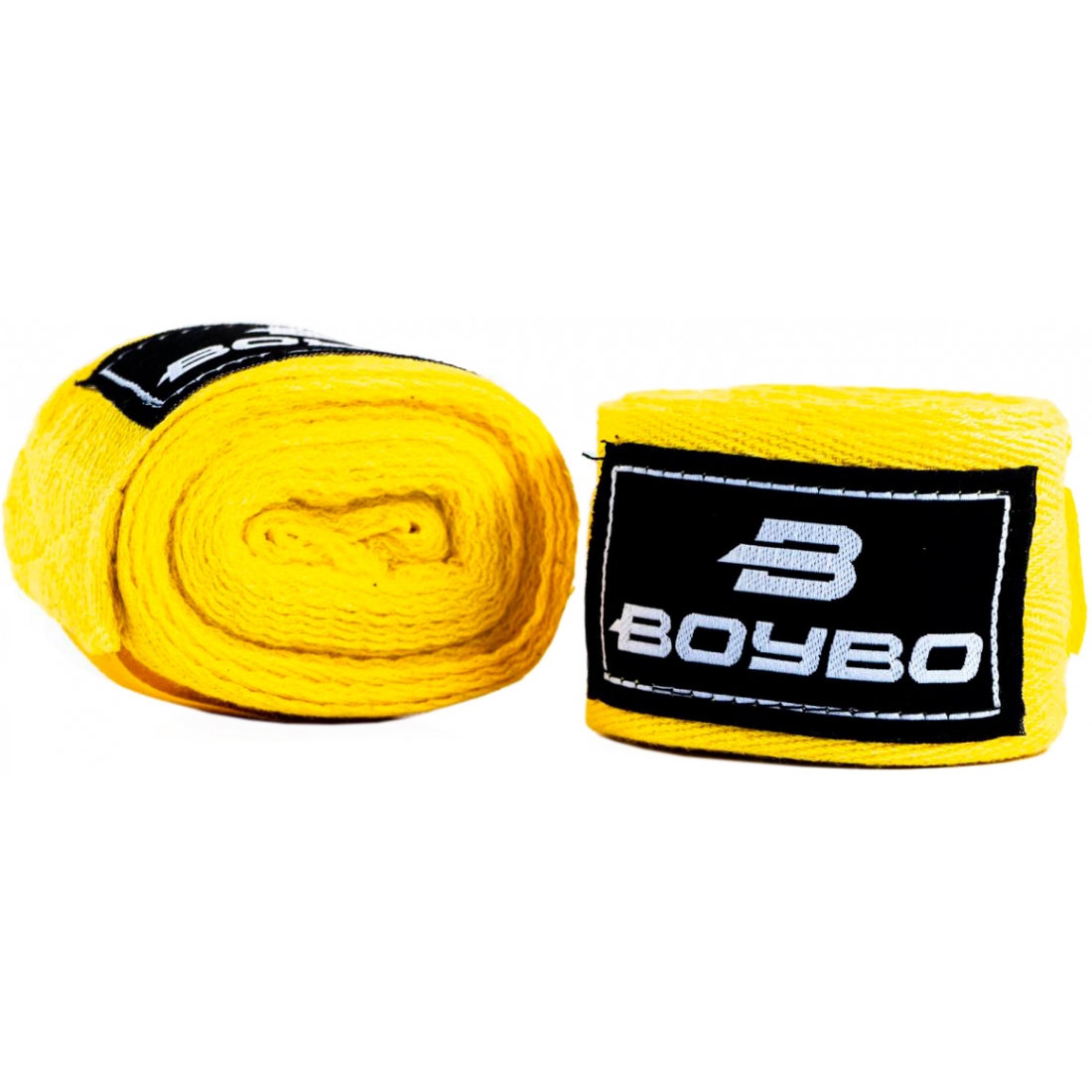 Бинты боксерские BoyBo, длина 3,5 метра, материал хлопок, цвет желтый