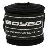 Бинты боксерские BoyBo, длина 3,5 метра, материал хлопок, цвет черный