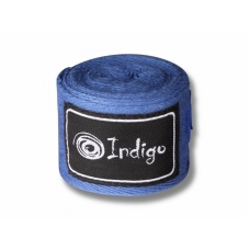 Бинты боксерские Indigo, длина 2,5 м, материал х/б, эластан, цвет синий 