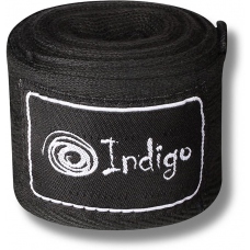 Бинты боксерские Indigo, длина 2,5 м, материал х/б, эластан, цвет черный 