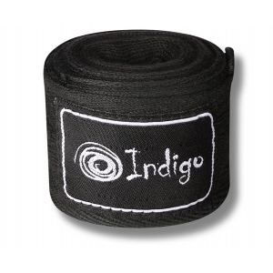 Бинты боксерские Indigo, длина 4 м, материал х/б, эластан, цвет черный