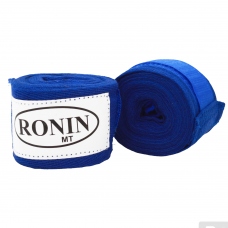 Бинты боксерские Ronin, длина 400см, ширина 5см, материал хлопок, цвет синий, в комплекте 2 штуки