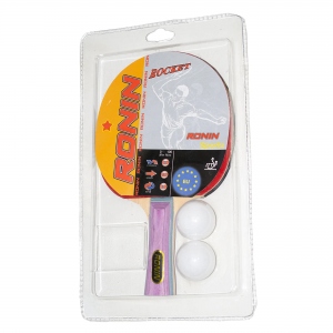 Набор для настольного тенниса Ronin, в наборе 1 ракетка, 2 мяча, упакован в блистер