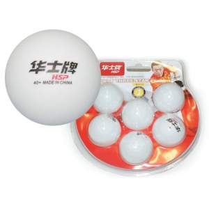 Мячи настольный теннис HSP 1* цвет белый 6шт/упак