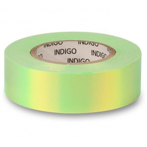 Обмотка для обруча с подкладкой 20мм 14м INDIGO Rainbow зеркальная, зелено-желто-лимонный