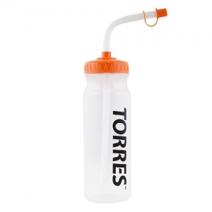 Бутылка для воды TORRES, объем 750 мл, с трубкой, мягкий пластик