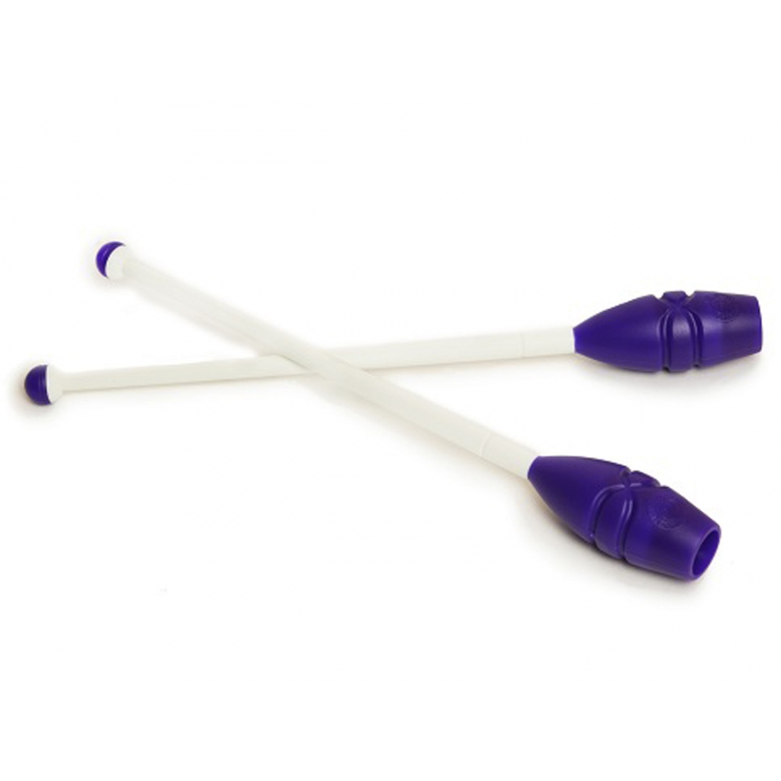 Булава для художественной гимнастики 45см, белый-фиолетовый