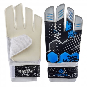 Перчатки вратарские футбольные Ingame Freestyle IF-702 черно-голубой размер 4