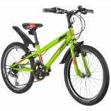 Велосипед горный Novatrack Racer, 20", цвет зеленый
