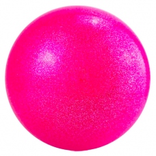 Мяч для художественной гимнастики INDIGO, диаметр 15см, вес 300гр, цвет металлик розовый с блестками