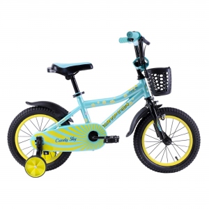 Велосипед детский Krypton Candy Sky, 18", цвет голубой, желтый