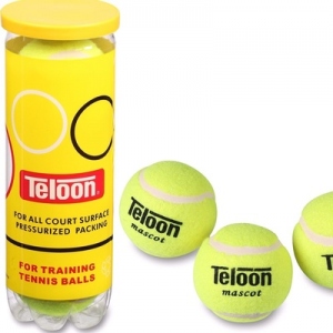 Мяч для тенниса Teloon Стандарт, в тубе, тренировочные, 3 штуки в упаковке