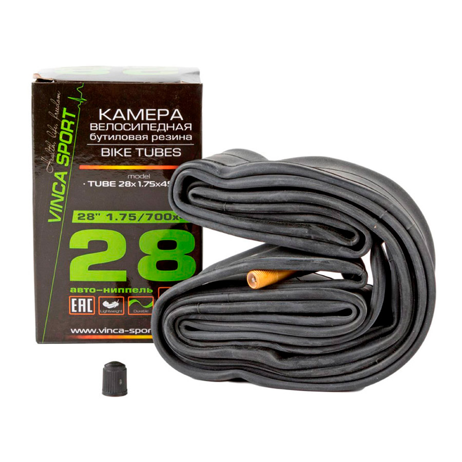 Кант камеры. Камера 28 Vinca Sport, 28*1,75 велониппель FV, tube 28*1.75 (48) FV. Камера 16*1.75/1.95, бутиловая резина, авто-ниппель, инд. Уп. Vinca Sport. Камера 10*2,0, авто-ниппель, инд. Уп. Vinca Sport. Велосипедная камера 28 1.75 700 х 45.